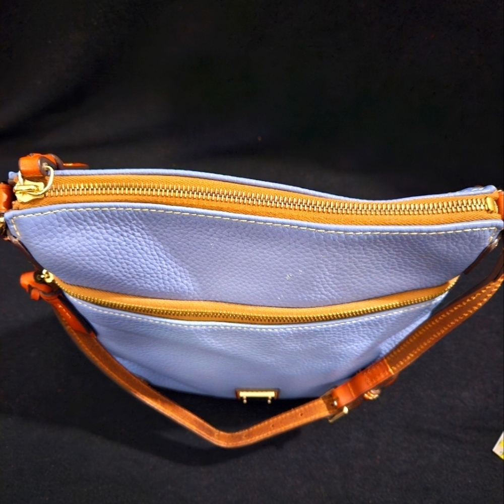 Dooney & Bourke Blue Pebble Leather Crossbody/Shoulder Bag - Picture 12 of 13